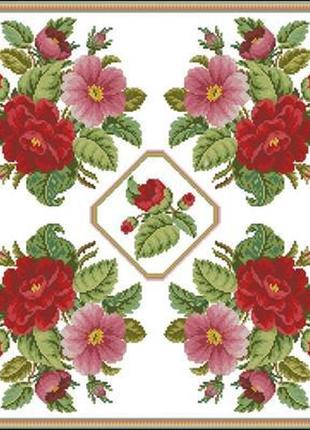 Набор для вышивки крестиком. размер: 40*40 см/38*38 см нежный букет
