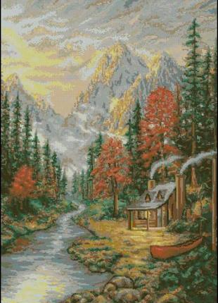 Набор для вышивки крестиком. размер: 35*51 см осенние мотивы