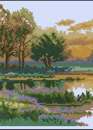 Набор для вышивки крестиком. размер: 36*19 см берег