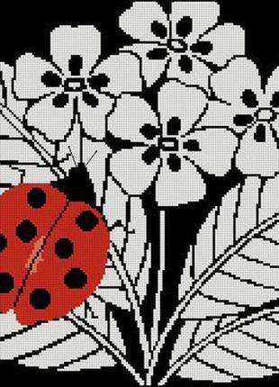 Набор для вышивки крестиком. размер: 40*40 см/26*26 см божья коровка