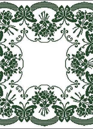 Набір для вишивки хрестиком. розмір:  40*40 см/35*34 см метелики і квіти