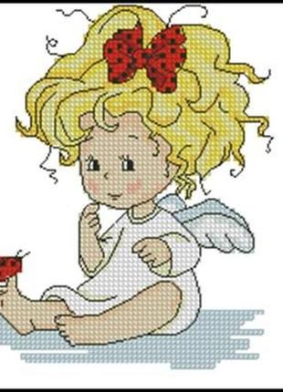 Набір для вишивки хрестиком. розмір:  11*12 см янгол