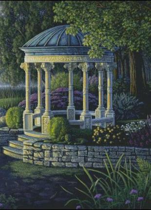 Набор для вышивки крестиком. размер: 75*50 см беседка