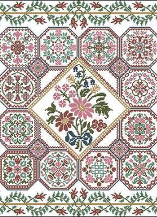 Набір для вишивки хрестиком. розмір:   40*40 см/40*40 см квітковий орнамент