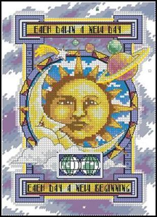 Набір для вишивки хрестиком. розмір:  40*40 см/11*15 см новий день