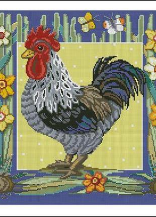 Набір для вишивки хрестиком. розмір:   40*40 см/27*29 см півник