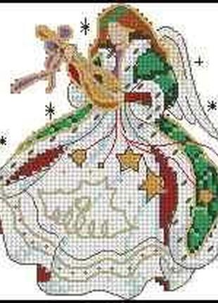 Набор для вышивки крестиком. размер: 9*10 см ангел музыкант