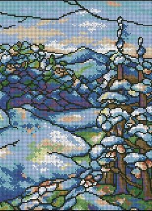 Набор для вышивки крестиком. размер: 18*24 см зимний мотив