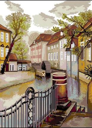 Набір для вишивки хрестиком. розмір: 23*30 см стара прага