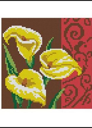 Набір для вишивки хрестиком. розмір:  40*40 см/15*15 см калла