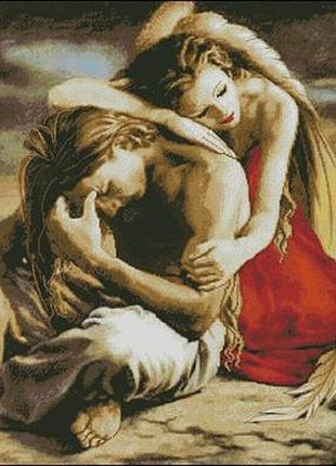 Набір для вишивки хрестиком. розмір: 42*46 см кохання янгола