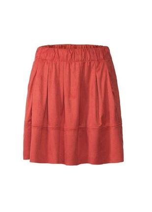 Стильная юбка под замш esmara l терракотовый (03105)