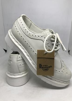 Броги dr.martens ( оригинал) mono white smooth leather5 фото