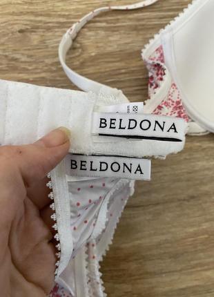 Шикарный, базовый, ажурный, комплект, нижние, белья, с красивым, принтом, из цветов, от дорогого бренда: beldona 🌺10 фото