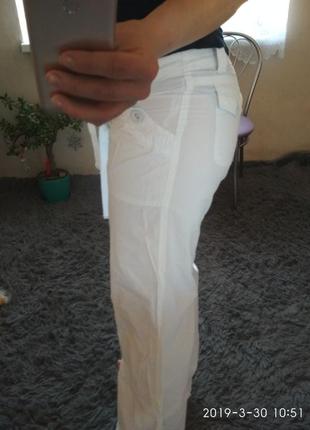 Літні білі штани котон3 фото