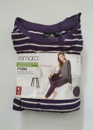 Махрова піжама для дому та відпочинку esmara s фіолетовий з білим (11005)3 фото