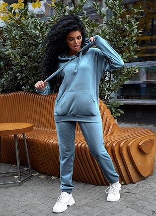 Велюровий костюм з худі велюровый костюм с худи 44-58 р-р