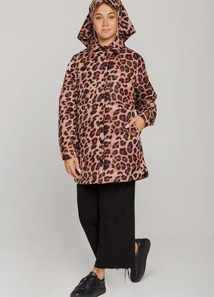 Демисезонная куртка для девочки ульяна/ леопард