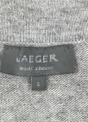 Шерсть с кашемиром удлиненный свитер jaeger 8