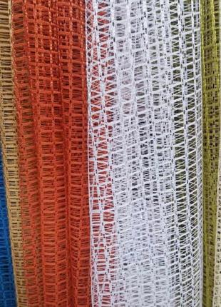 Тюль сетка терракотового цвета