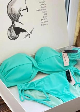 Купальник victoria's secret original xs s m  34a бандо м'ятний 75a