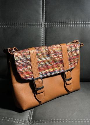 Сумочка через плече, сумка з довгою ручкою, коричнева, presentville