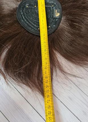 Парик накладка топер шиньон 100% натуральный волос.7 фото