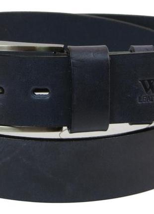 Кожаный ремень для джинс always wild ppw-2 синий