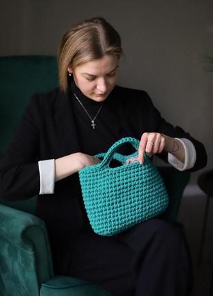 В`заимная сумка ручной работы из трикотажной пряжи tote