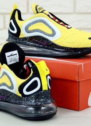 Мужские кроссовки nike air max 720 black yellow2 фото