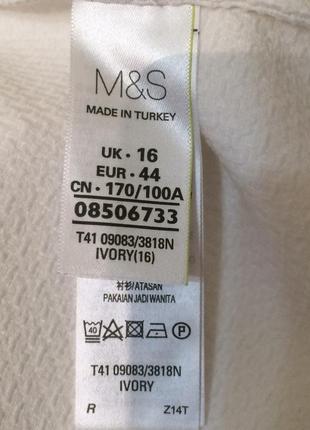 Белая нарядная блуза marks&spencer", р.18-202 фото