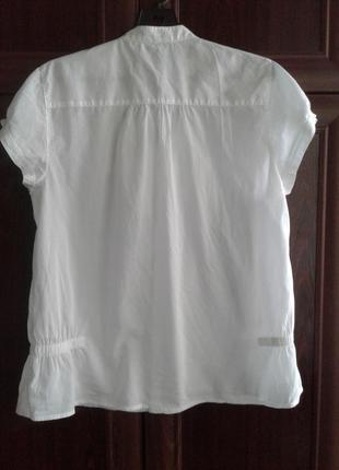 Блуза блузка рубашка белоснежная натуральная батист mexx батал2 фото