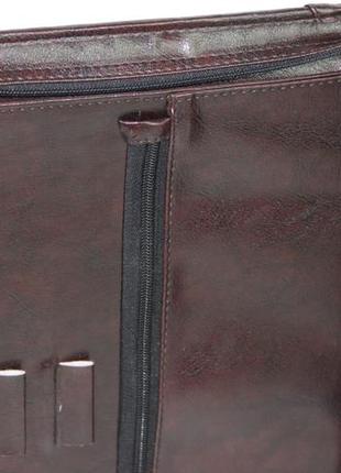Папка-портфель деловая из кожзама exclusive 710400-1 brown3 фото