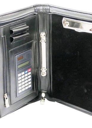 Папка из эко кожи для документов формата а5 amo ssbw10 черная7 фото