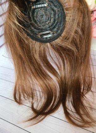 Накладка топер шиньон 100% натуральный волос8 фото