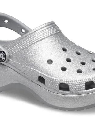 Crocs classic platform glitter clog w9,w10(39-42)2 фото