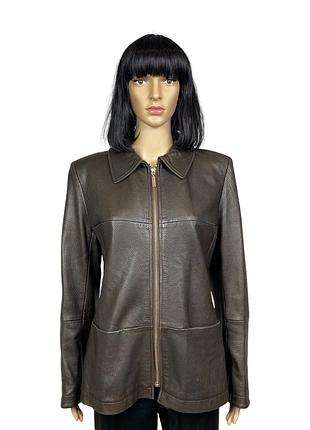 Кожаная куртка на змейке cerutti