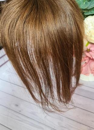 Накладка топер шиньон 100% натуральный волос10 фото