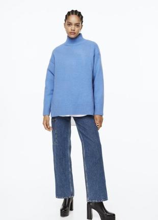 Голубой свитер h&m