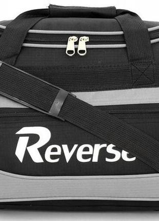 Дорожная сумка среднего размера из кордуры 58l reverse черная с серым3 фото