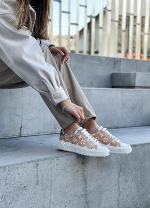 Жіночі кросівки trainer time out monogram blanc