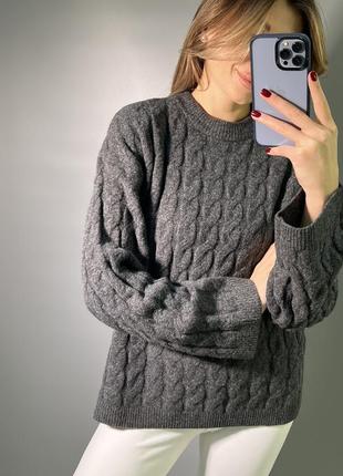 Серый свитер h&m; m1 фото