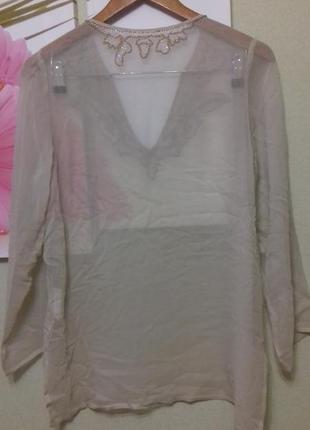 Туніка топ кофточка блуза блузка розмір 38 м шовк5 фото