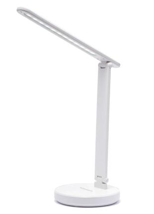 Настільна лампа світлодіодна акумуляторна enjoy 400 lm зі зміною кольору біла шкіра 3 режими