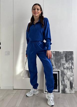 Жіночий прогулянковий вельветовий костюм 7 кольорів