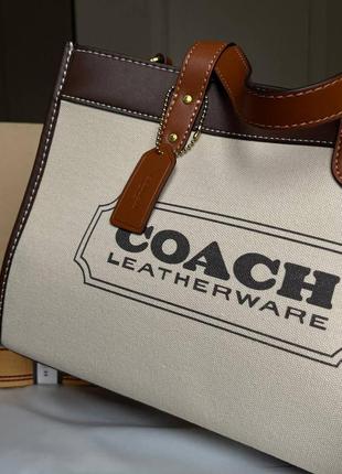 Брендовая сумка тоут люкс coach с логотипами3 фото