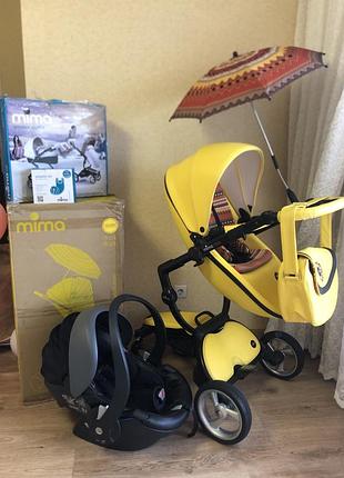 Желтая коляска mima xari yellow