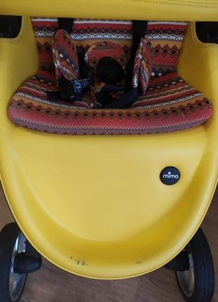Желтая коляска mima xari yellow5 фото
