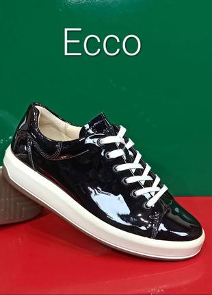 Кожаные женские кроссовки ecco soft 9 оригинал1 фото