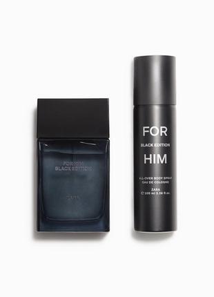 Подарочный набор zara for him black edition